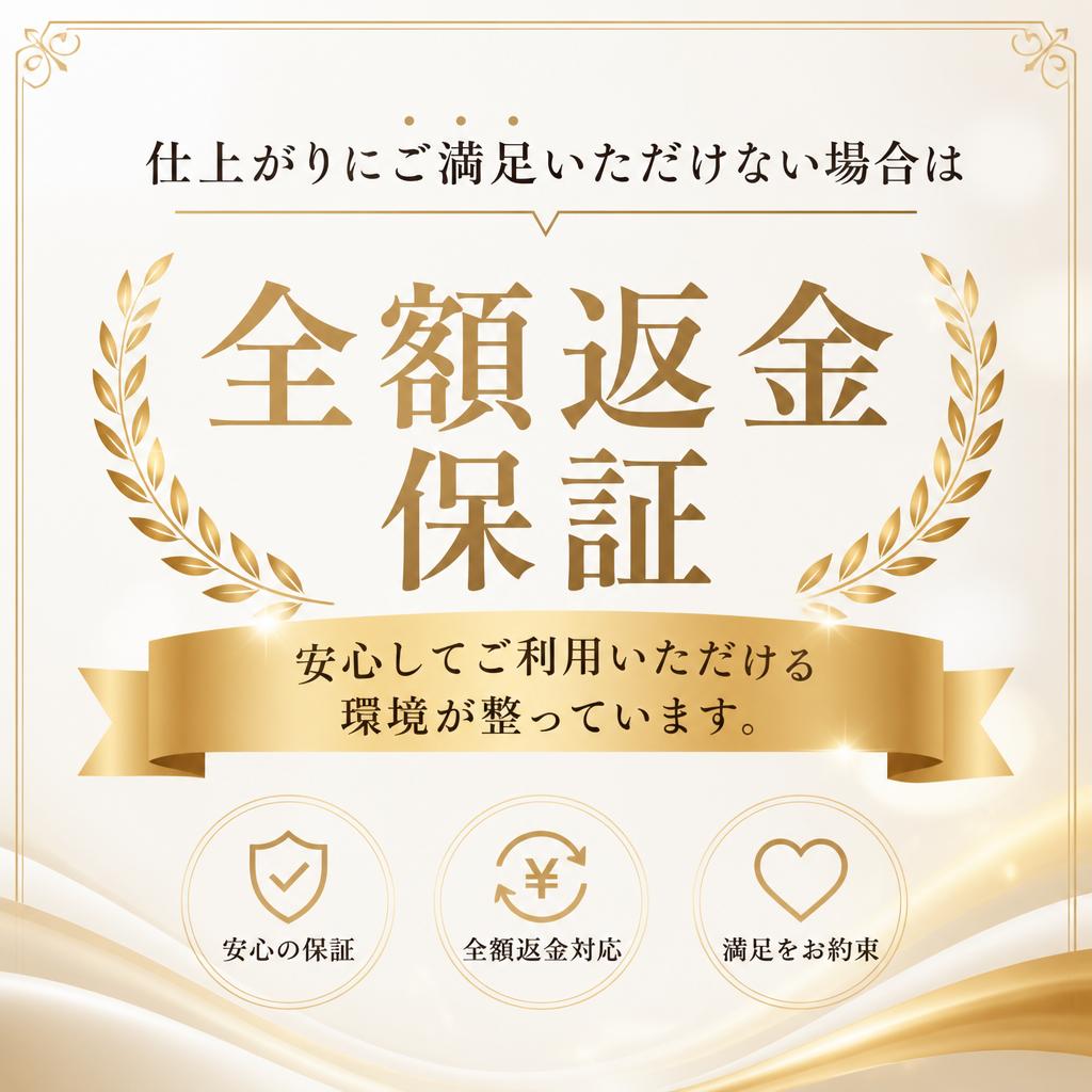 安心の全額返金保証