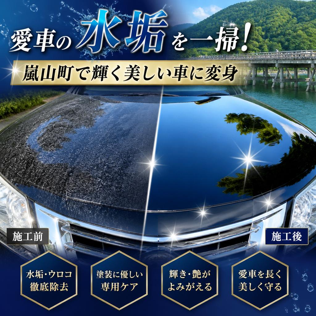 愛車の水垢を一掃！嵐山町で輝く美しい車に変身
