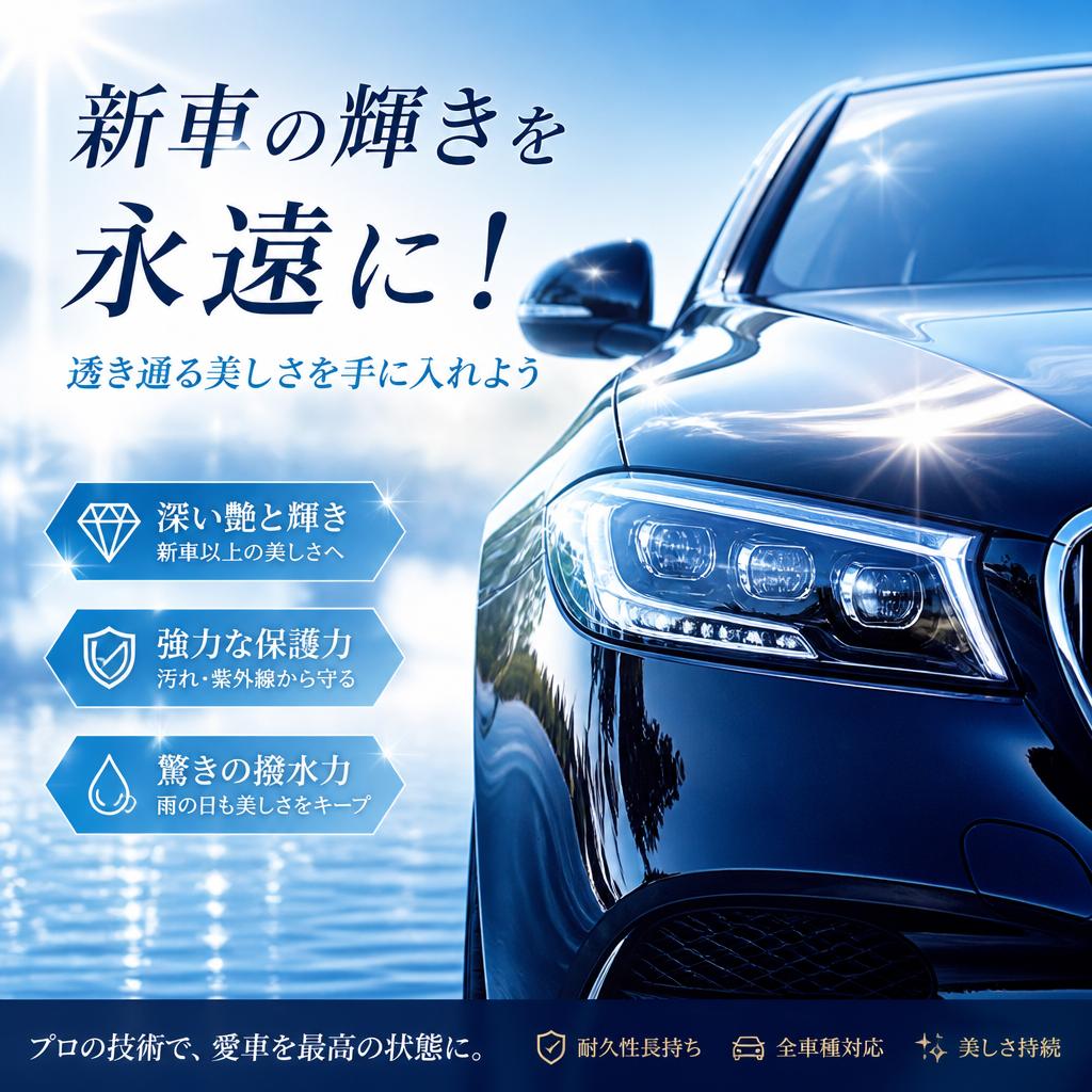 新車の輝きを永遠に！透き通る美しさを手に入れよう