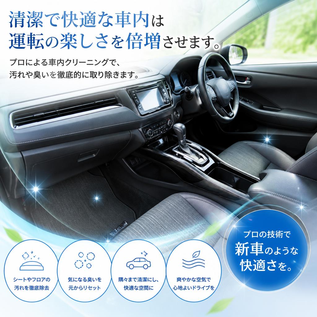 車内クリーニングで快適空間を実現
