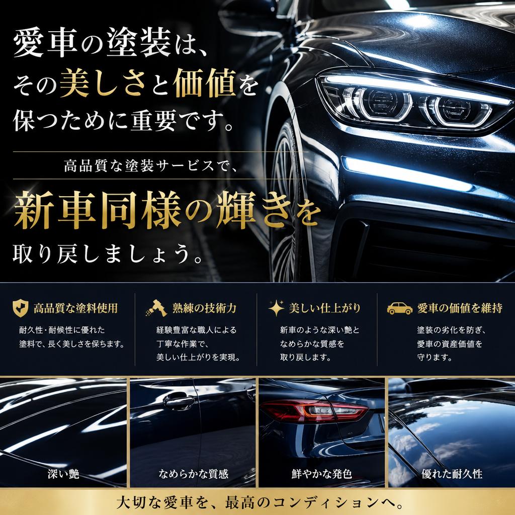自動車塗装の専門知識で価値を保つ