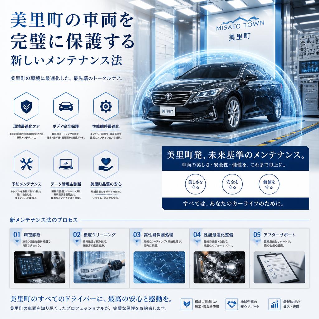 美里町の車両を完璧に保護する新しいメンテナンス法