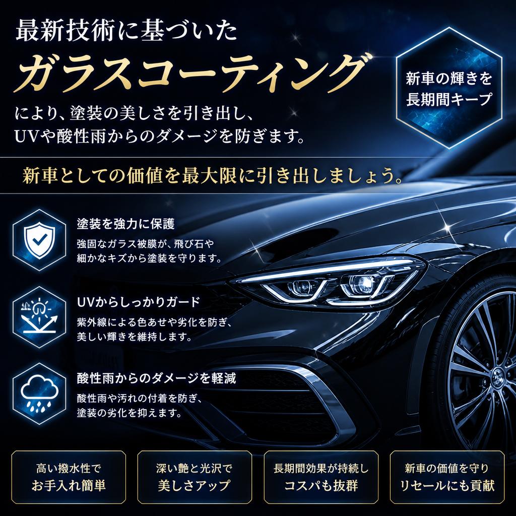 新車を美しく保つための技術