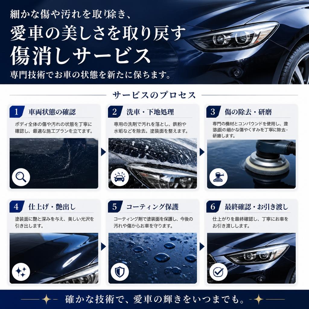 傷消しサービスで愛車を美しく