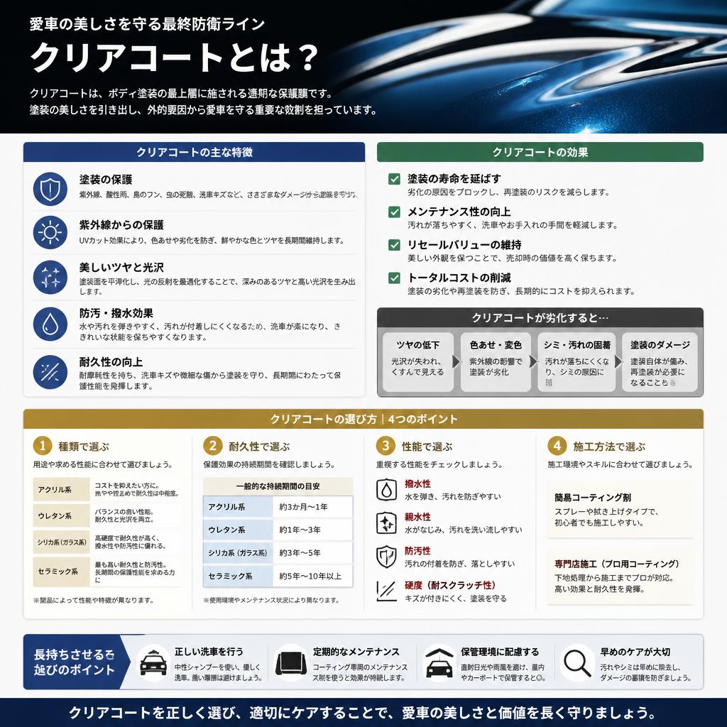 2. クリアコートのメリットと選び方