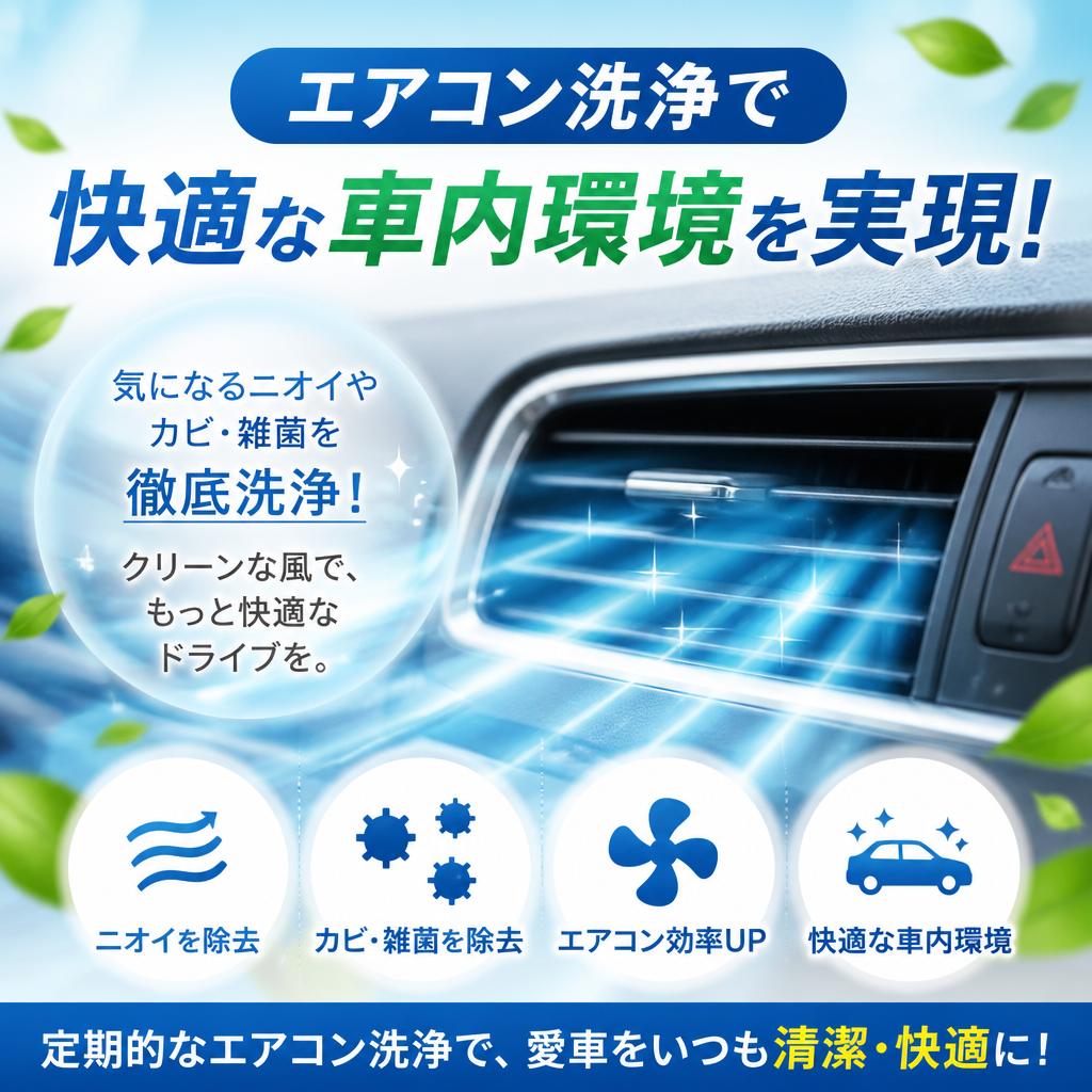 エアコン洗浄で快適な車内環境を実現！