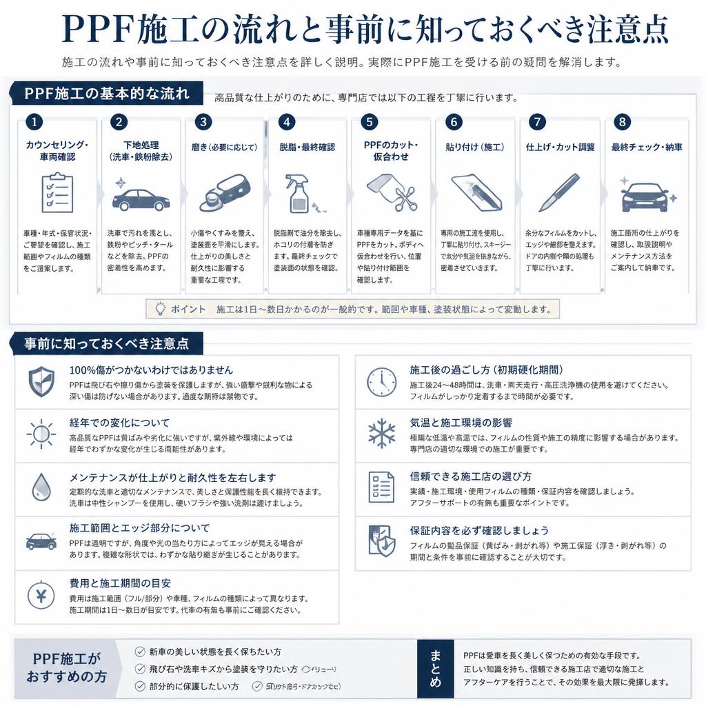 PPF施工の流れと注意点