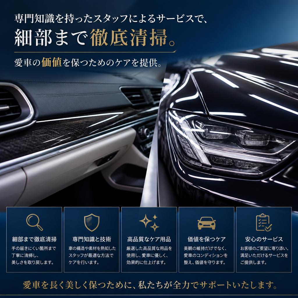 2. 車内清掃専門店のメリット