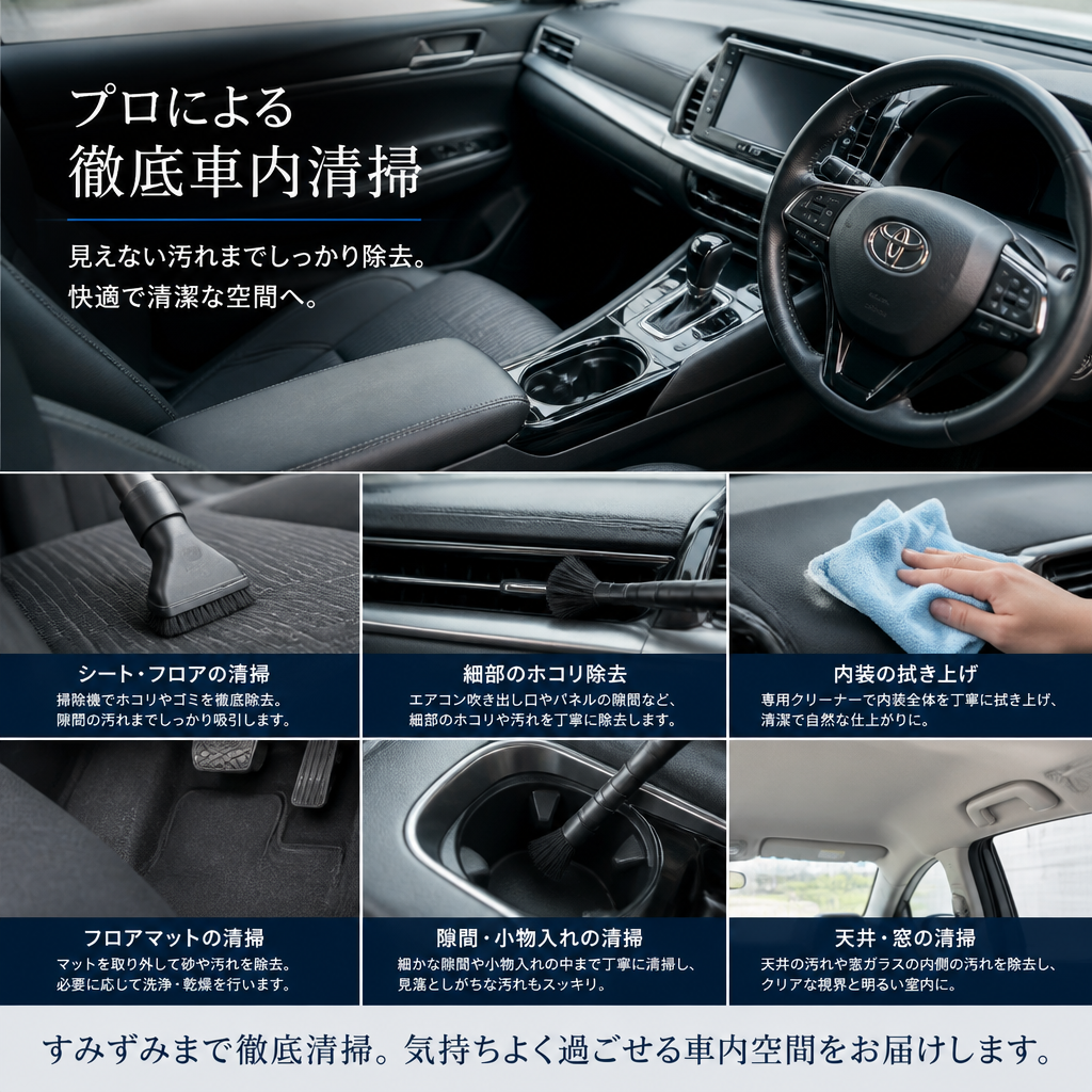 プロの手による洗車サービス