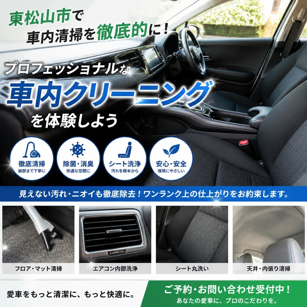 東松山市で車内清掃を徹底的に！プロフェッショナルな車内クリーニングを体験しよう