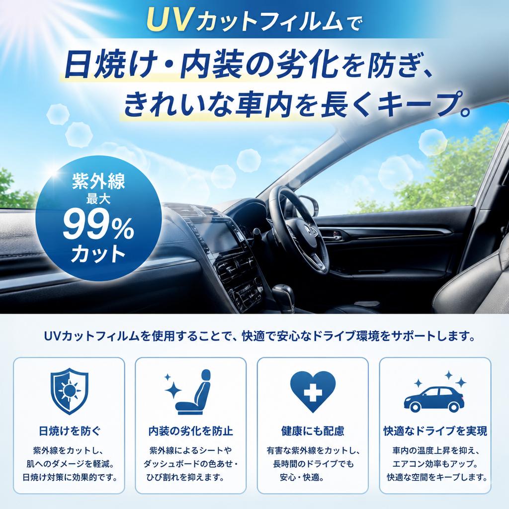 UVカットフィルムの効果とメリット