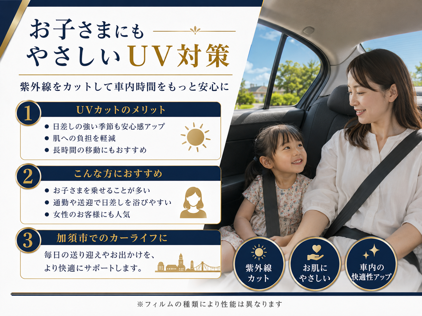 紫外線カットで愛車を守る！