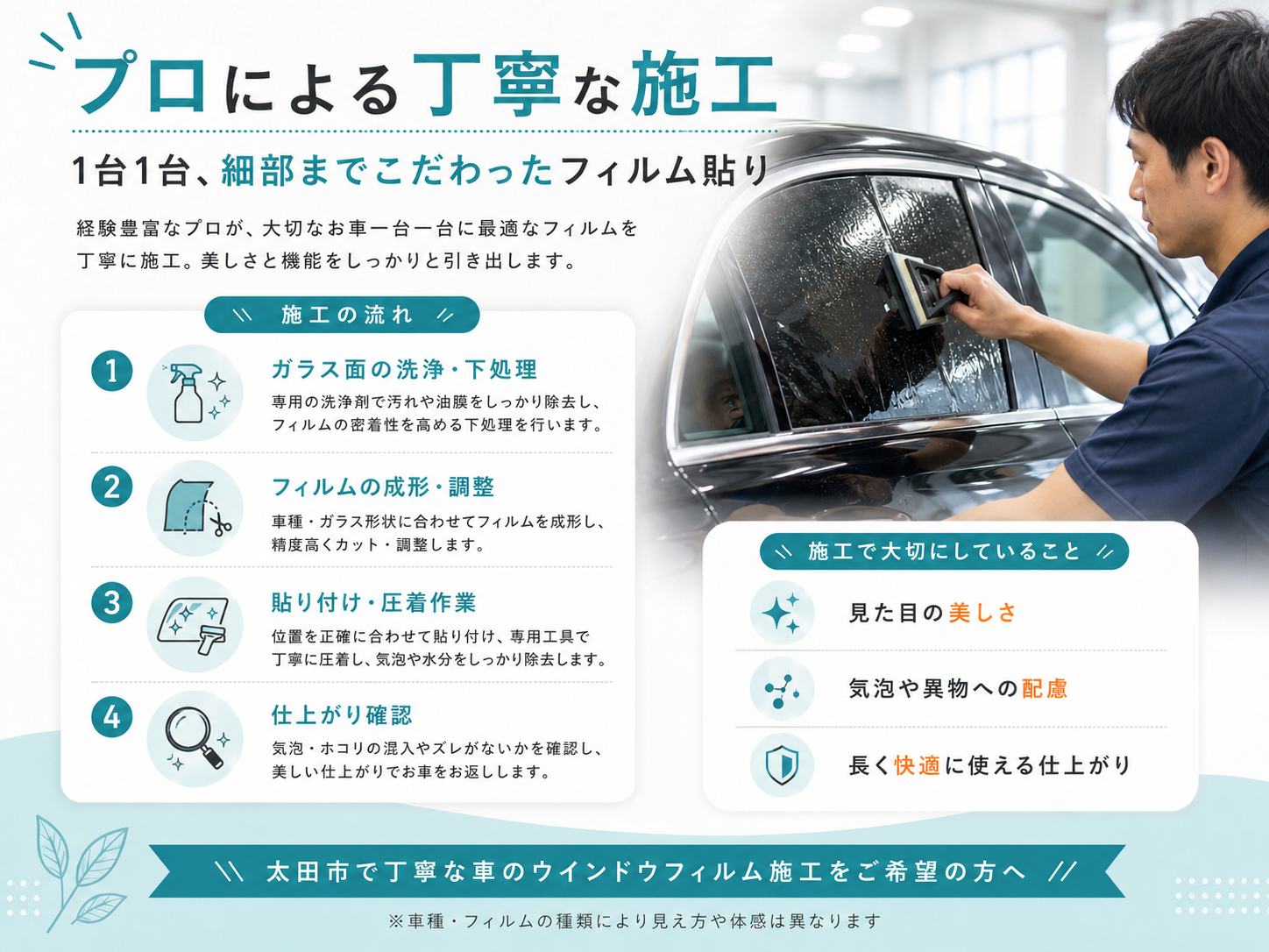 高品質なフィルム施工を提供
