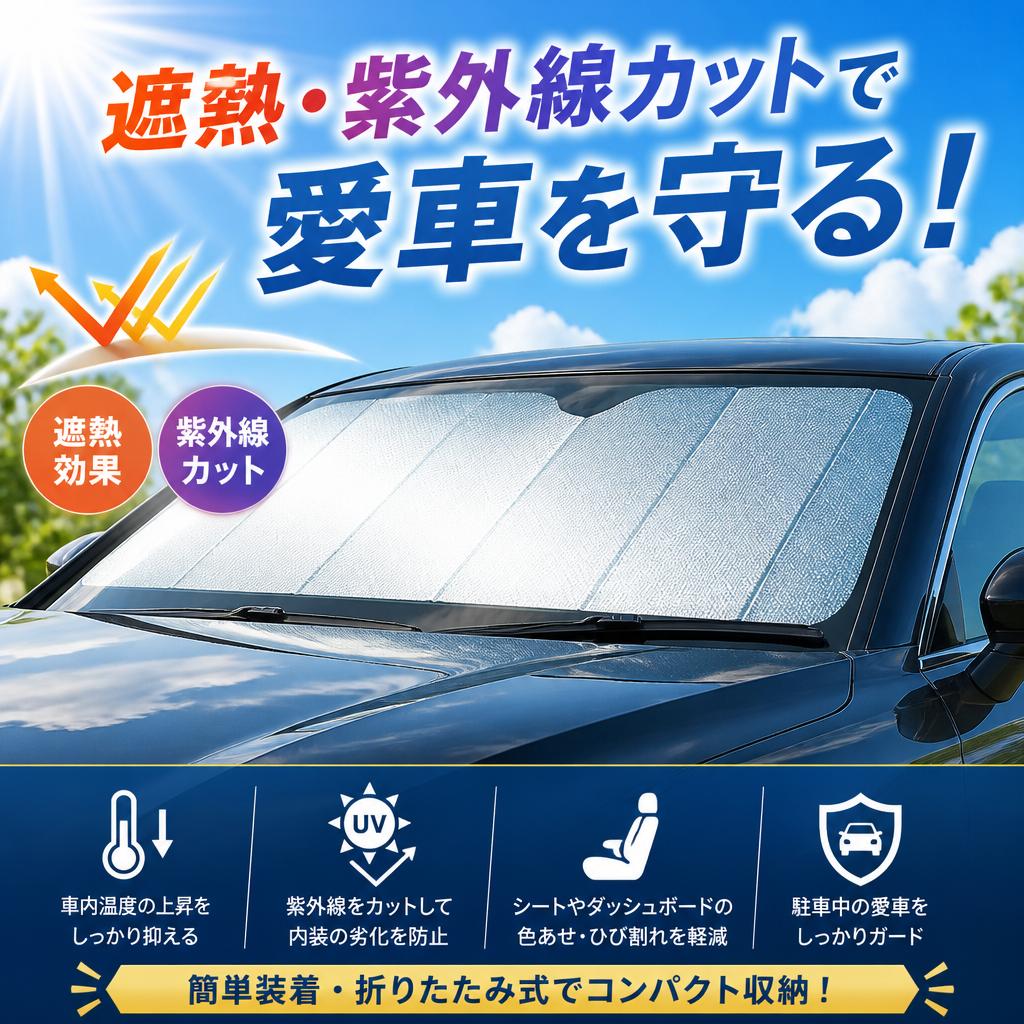 遮熱・紫外線カットで愛車を守る！