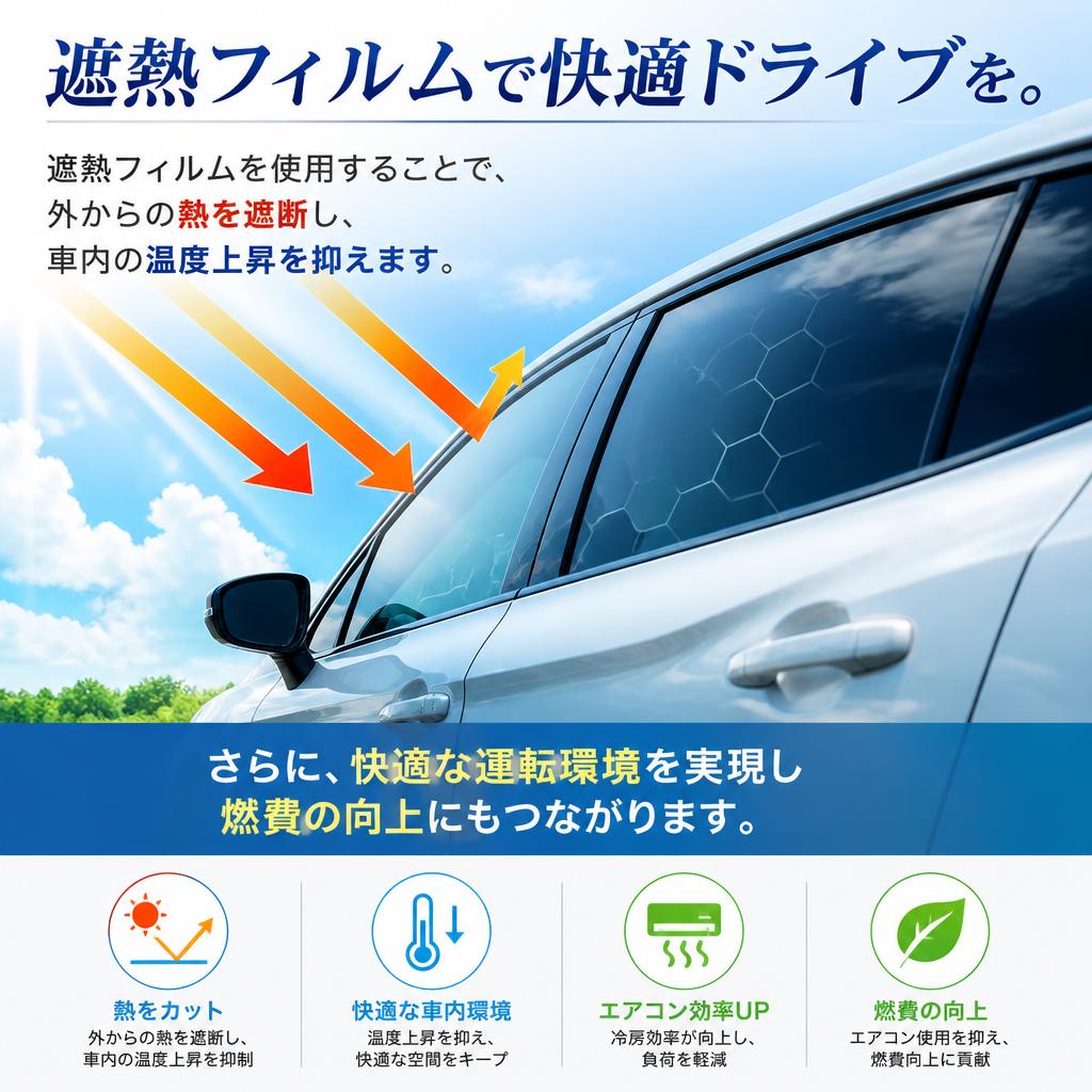 遮熱フィルムで暑さ対策！