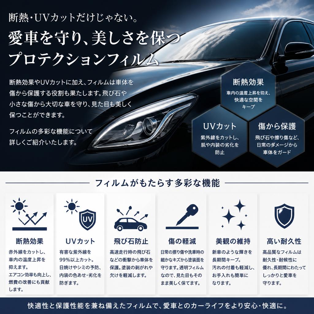 車体保護にも！フィルムの多彩な機能