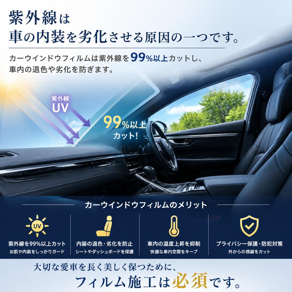 紫外線カットで大切な車を保護