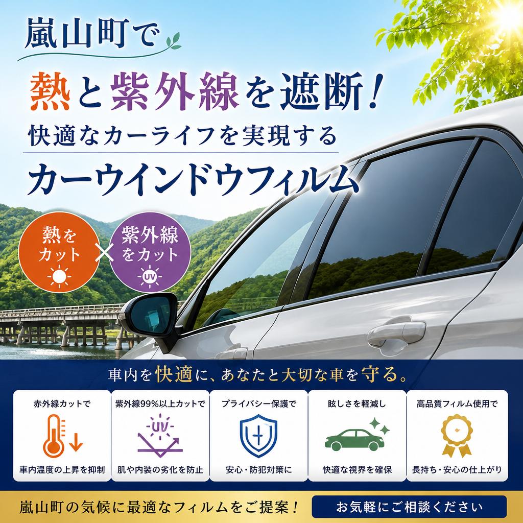 嵐山町で熱と紫外線を遮断！快適なカーライフを実現するカーウインドウフィルム