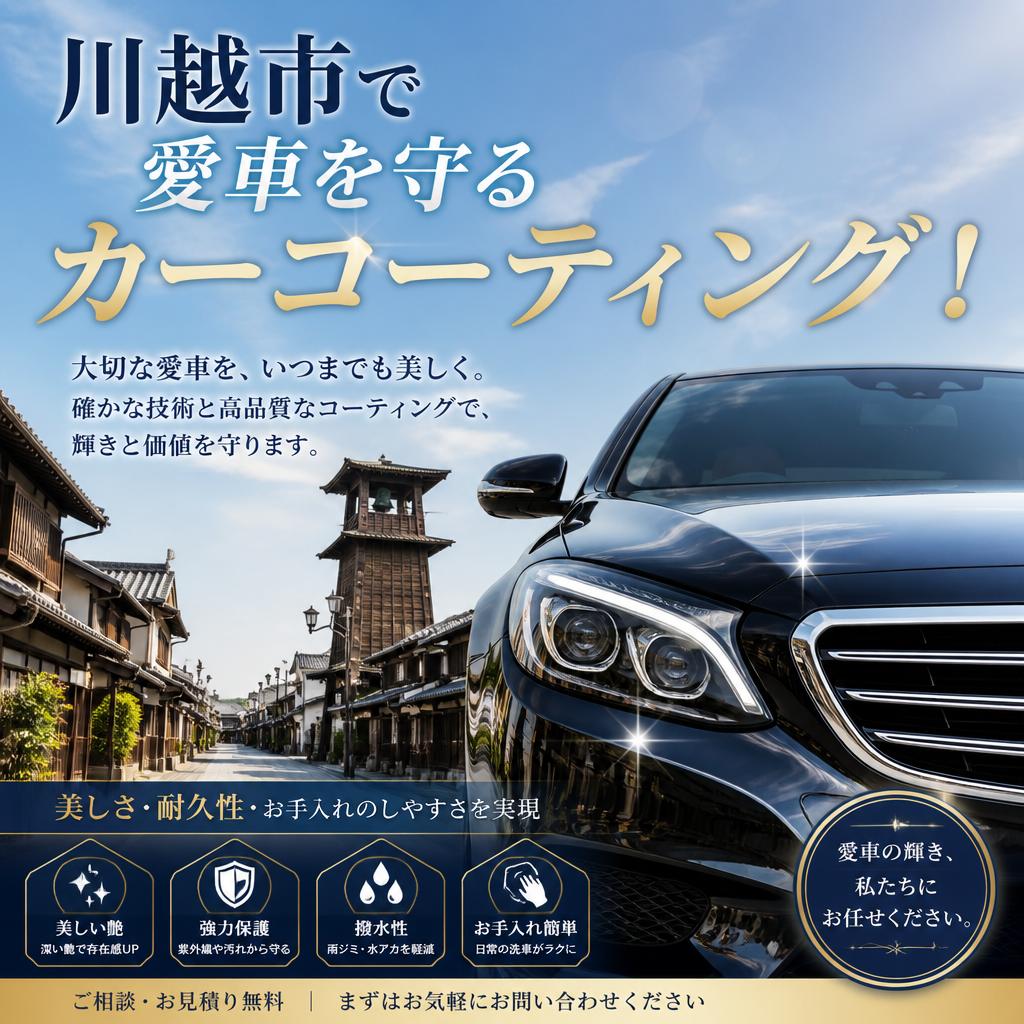 川越市で愛車を守るカーコーティング！