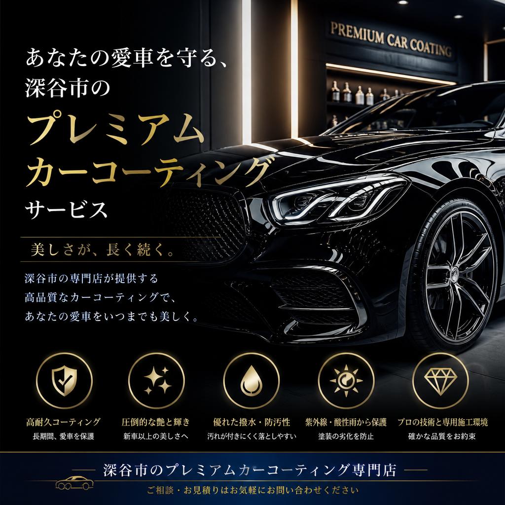 あなたの愛車を守る、深谷市のプレミアムカーコーティングサービス