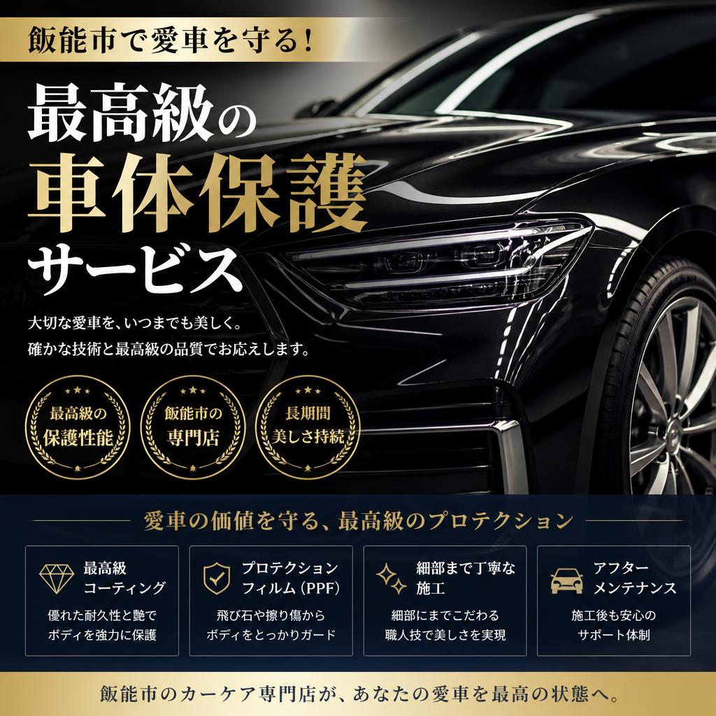 飯能市で愛車を守る！最高級の車体保護サービス