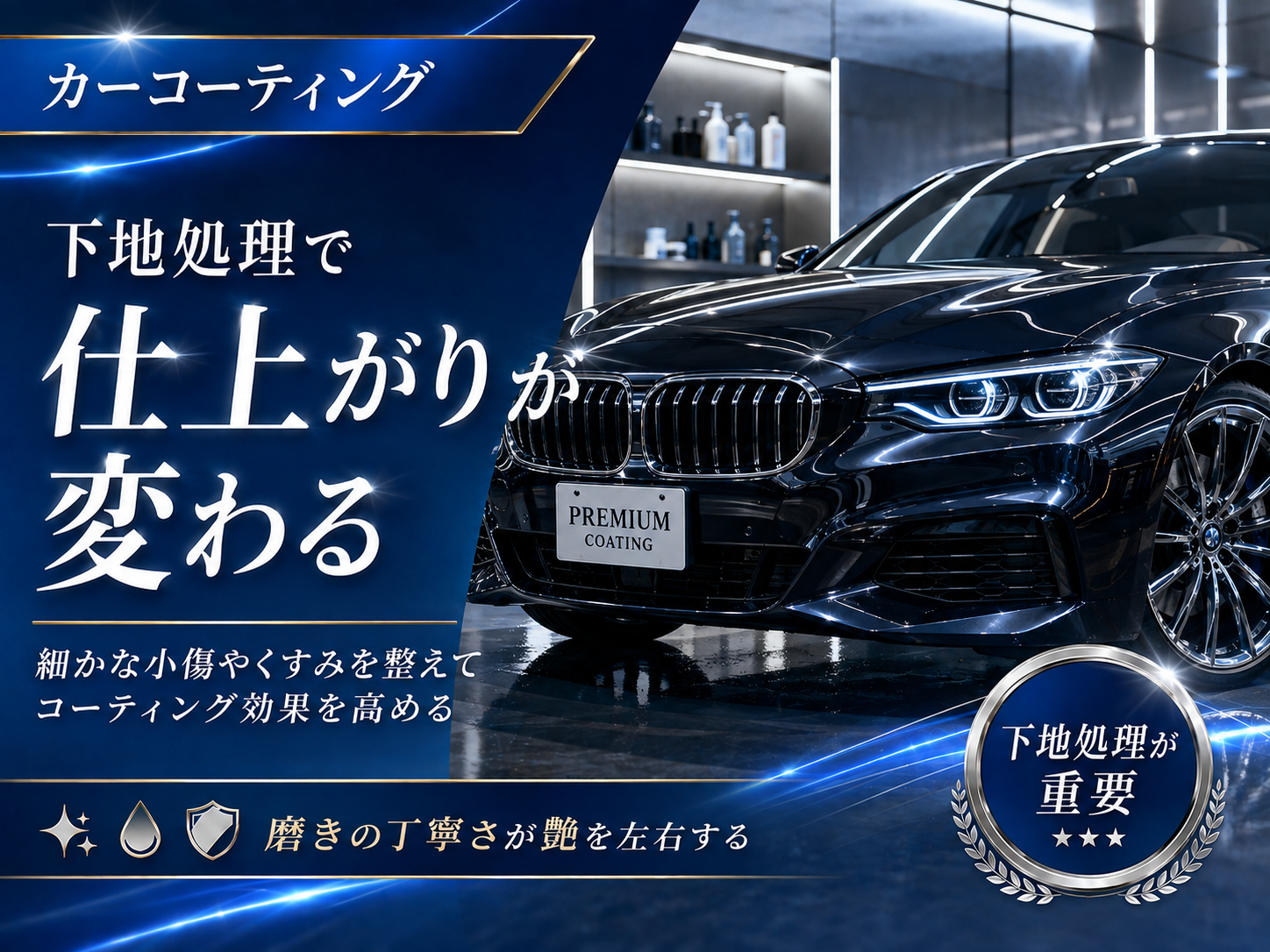 高品質のコーティング剤を使用