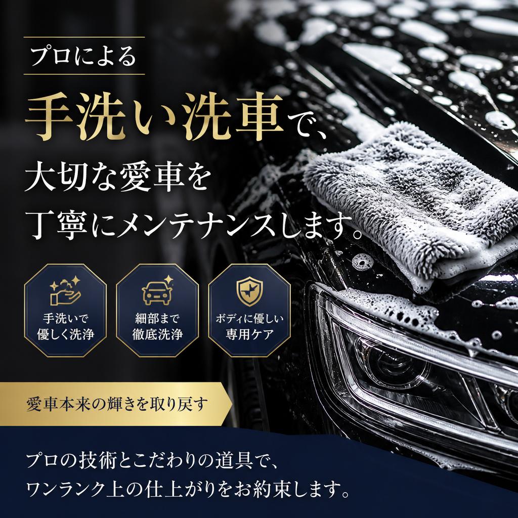 徹底した洗車サービス