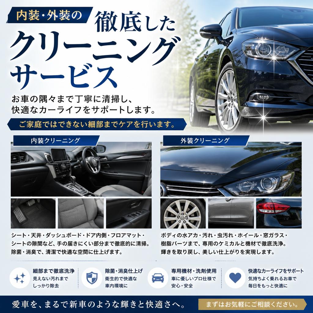 徹底したクリーニングサービス