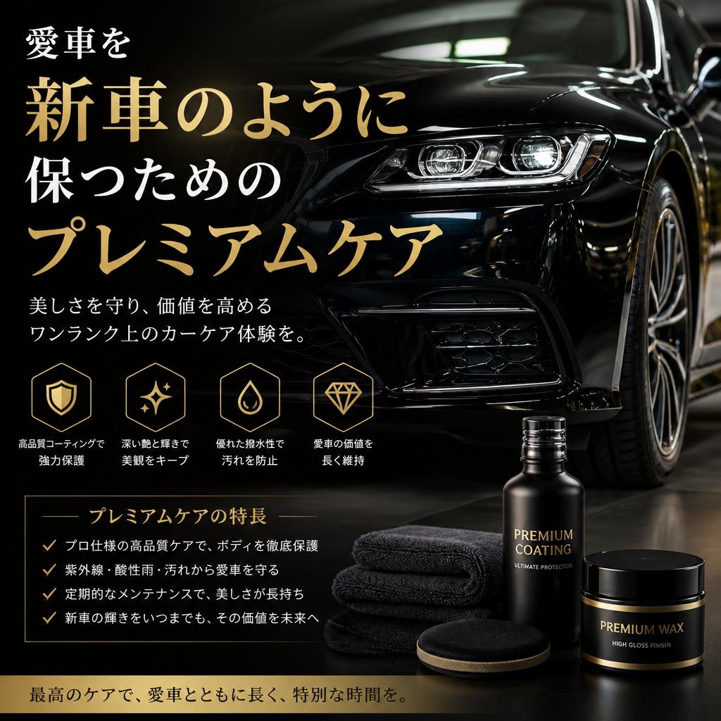 愛車を新車のように保つためのプレミアムケア